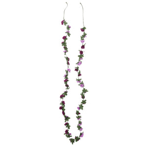 Blomsterkranser for jul 6 stk vår lyselilla 250 cm