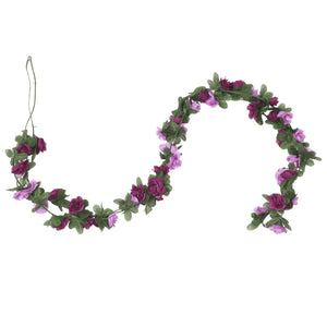 Blomsterkranser for jul 6 stk vår lyselilla 250 cm