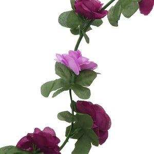 Blomsterkranser for jul 6 stk vår lyselilla 250 cm