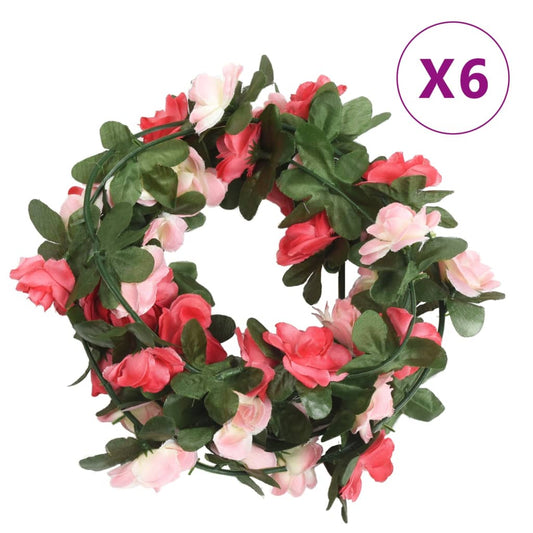 Blomsterkranser for jul 6 stk vår rose 250 cm