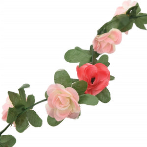 Blomsterkranser for jul 6 stk vår rose 250 cm