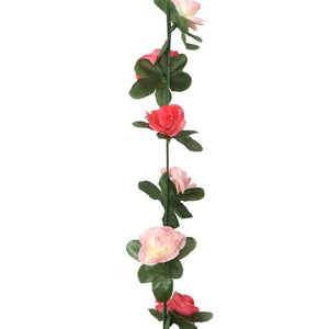 Blomsterkranser for jul 6 stk vår rose 250 cm