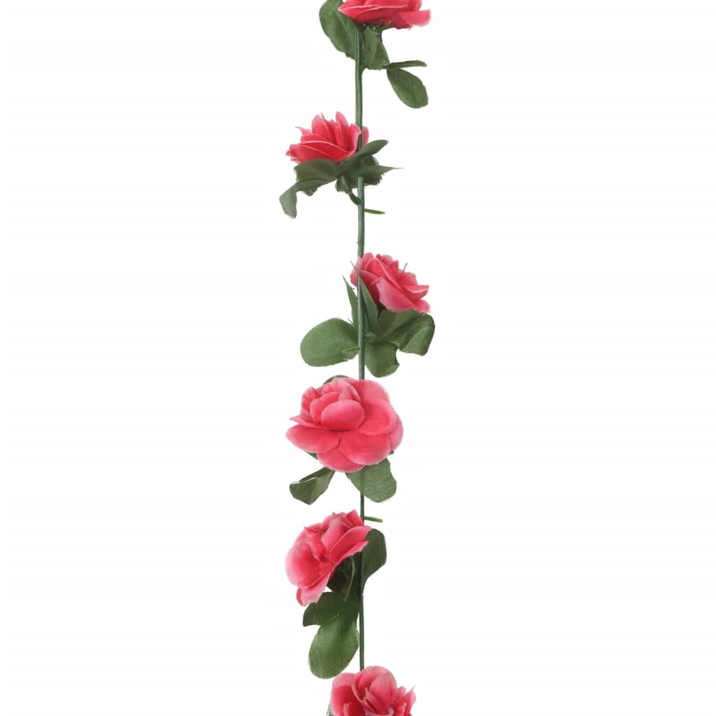 Blomsterkranser for jul 6 stk vår roserød 250 cm