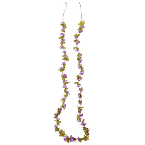 Flower wreaths for Christmas 6 pcs light purple 250 cm