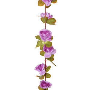 Flower wreaths for Christmas 6 pcs light purple 250 cm