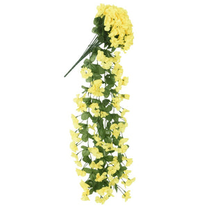 Flower wreaths for Christmas 3 pieces yellow 85 cm