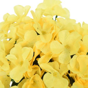 Flower wreaths for Christmas 3 pieces yellow 85 cm