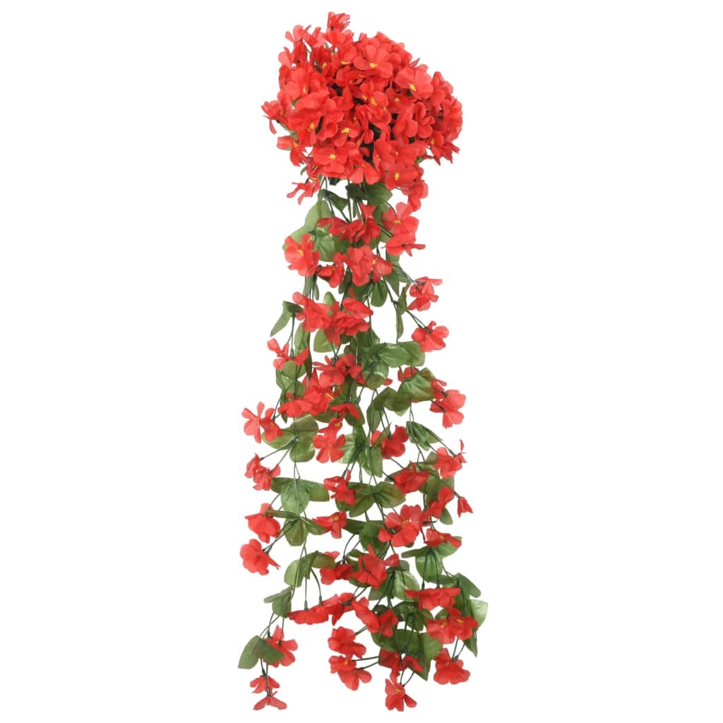 Flower wreaths for Christmas 3 pieces red 85 cm