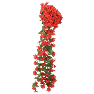 Flower wreaths for Christmas 3 pieces red 85 cm