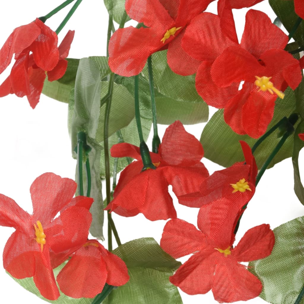 Flower wreaths for Christmas 3 pieces red 85 cm