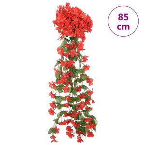 Flower wreaths for Christmas 3 pieces red 85 cm
