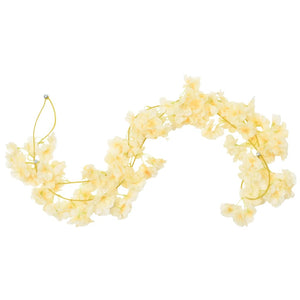 Blomsterkranser for jul 6 stk champagne 180 cm