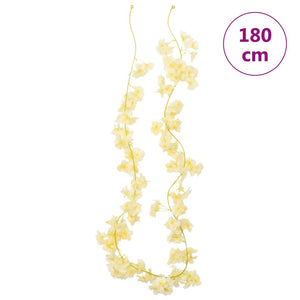 Blomsterkranser for jul 6 stk champagne 180 cm