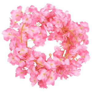 Blomsterkranser for jul 6 stk mørkelilla 180 cm