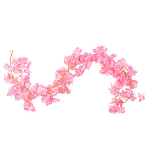 Blomsterkranser for jul 6 stk mørkelilla 180 cm