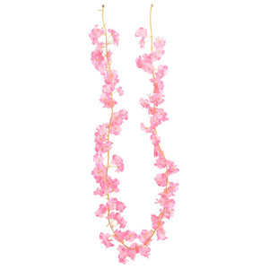 Blomsterkranser for jul 6 stk mørkelilla 180 cm