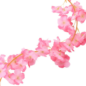 Blomsterkranser for jul 6 stk mørkelilla 180 cm