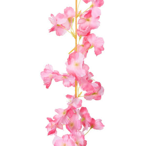 Blomsterkranser for jul 6 stk mørkelilla 180 cm