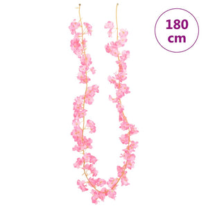 Blomsterkranser for jul 6 stk mørkelilla 180 cm