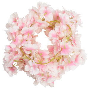 Blomsterkranser for jul 6 stk lyserosa 180 cm