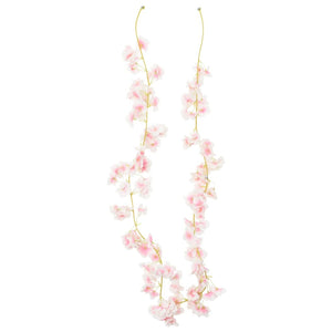 Blomsterkranser for jul 6 stk lyserosa 180 cm