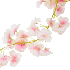 Blomsterkranser for jul 6 stk lyserosa 180 cm