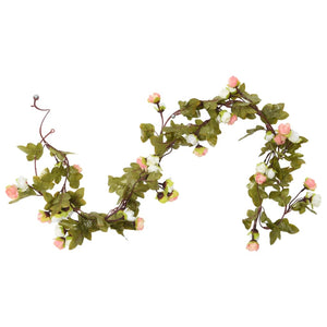 Blomsterkranser for jul 6 stk champagne 215 cm