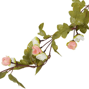 Blomsterkranser for jul 6 stk champagne 215 cm