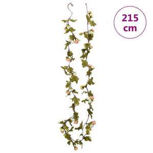 Blomsterkranser for jul 6 stk champagne 215 cm