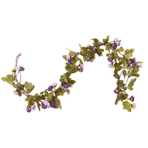 Flower wreaths for Christmas 6 pcs light purple 215 cm