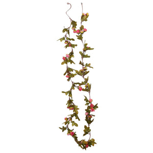 Flower wreaths for Christmas 6 pieces rose 215 cm