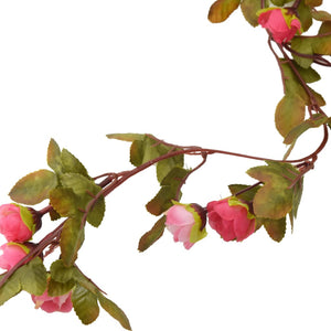 Flower wreaths for Christmas 6 pieces rose 215 cm