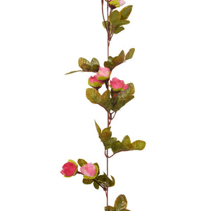 Flower wreaths for Christmas 6 pieces rose 215 cm