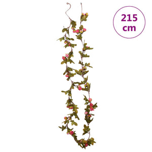Flower wreaths for Christmas 6 pieces rose 215 cm