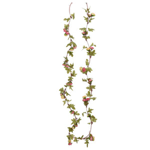 Flower wreaths for Christmas 6 pieces pink 215 cm