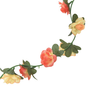 Blomsterkranser for jul 6 stk rose og champagne 240 cm