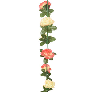 Blomsterkranser for jul 6 stk rose og champagne 240 cm