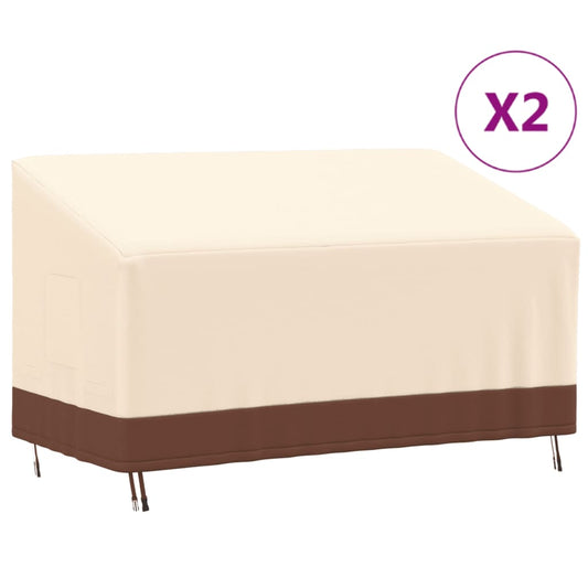 2-seater bench cover 2 pcs 159x84x56/81 cm 600D oxford fabric