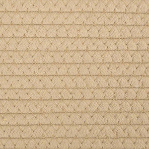 Skittentøyskurv beige og hvit Ø55x36 cm bomull