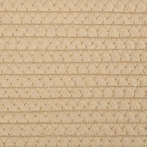 Skittentøyskurv beige og hvit Ø60x36 cm bomull