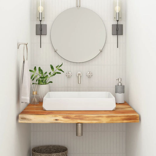Bathroom countertop 60x60x2.5 cm square solid acacia wood