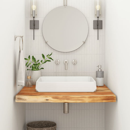 Bathroom countertop 60x60x3.8 cm square solid acacia wood