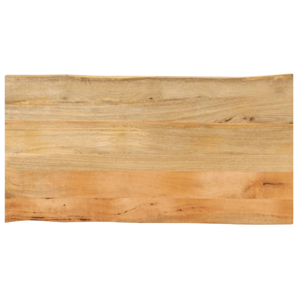 Table top 100x60x3.8 cm natural edge solid mango wood