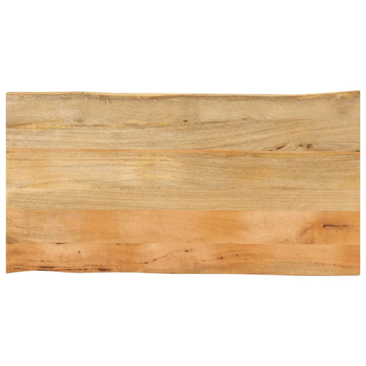Table top 100x60x3.8 cm natural edge solid mango wood