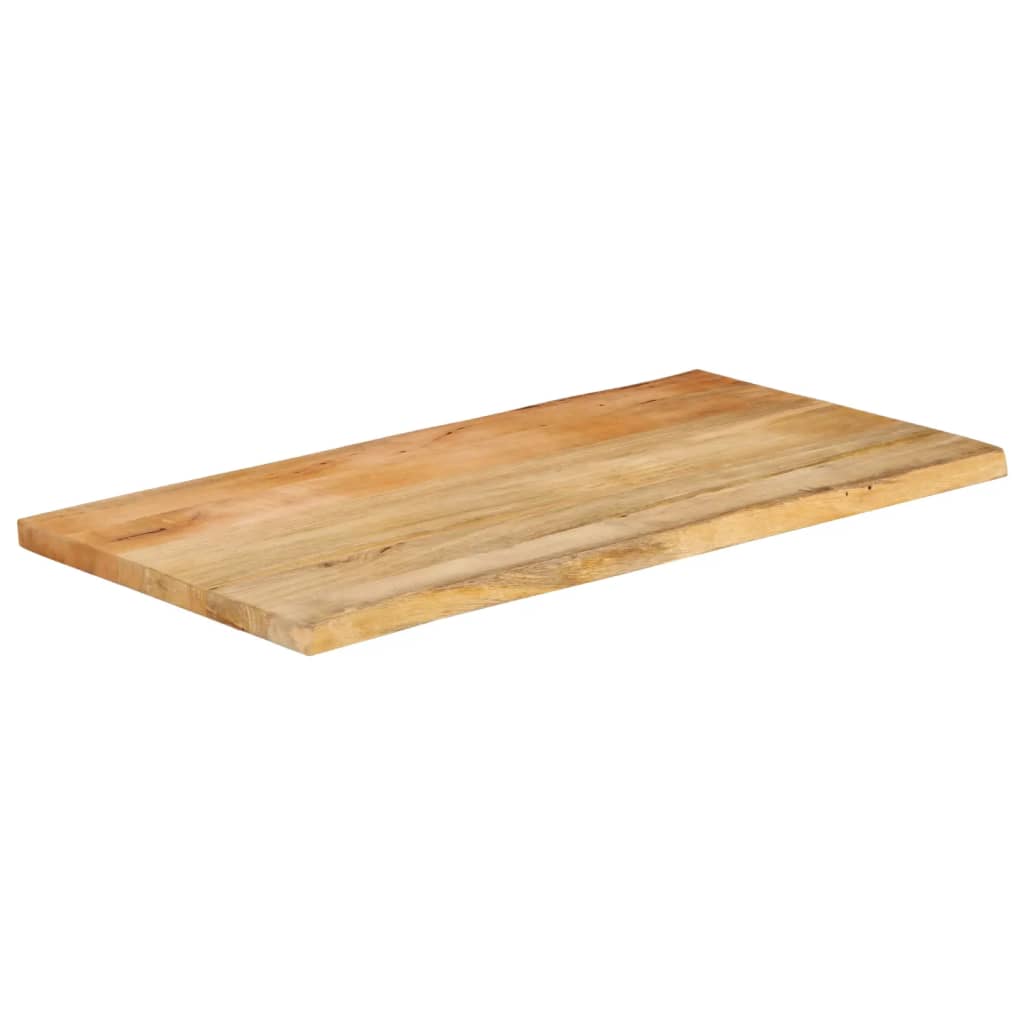 Table top 100x60x3.8 cm natural edge solid mango wood