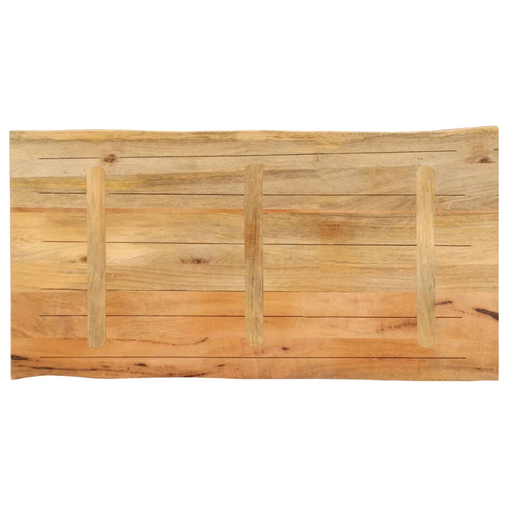 Table top 100x60x3.8 cm natural edge solid mango wood
