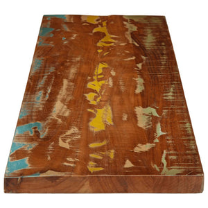 Bordplate 140x20x3,8 cm rektangulær gjenvunnet heltre