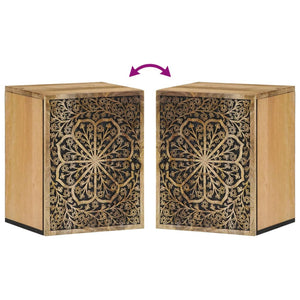 Veggskap for baderom 38x33x48 cm heltre mango
