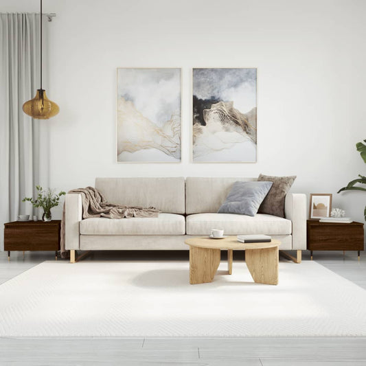 Coffee table 2 pcs brown oak 50x46x35 cm engineered wood