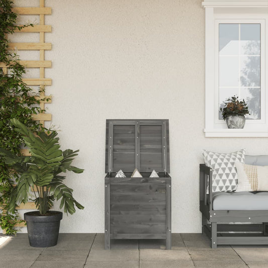 Pillow box anthracite 50x49x56.5 cm solid spruce wood